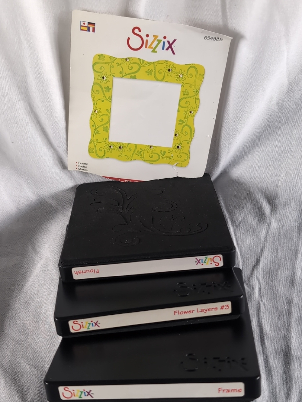 Sizzix Die Cutting Plate Set - Flourish, Flower Layers #3, Frame -3